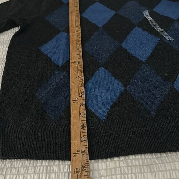 Dockers extra soft Black and Blue Argyle Sweater new with tags size large - Picture 6 of 6